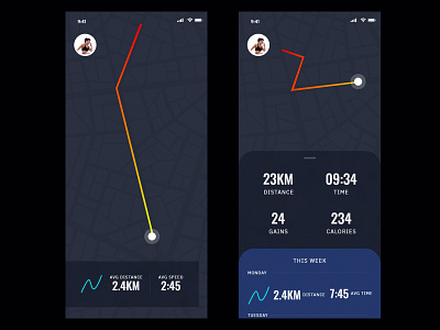 Fitness app designs