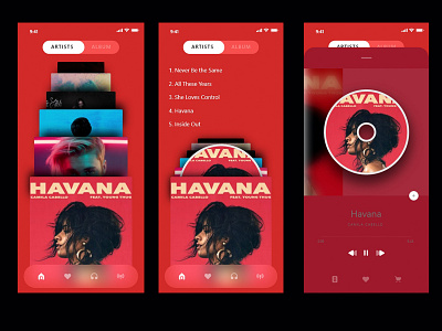 Music app designs