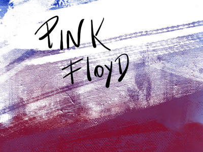 Pink Floyd digital art illustration lettering