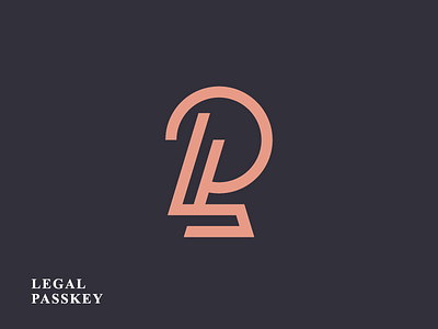LP Legal passkey branding design identity initials lawlogo letter lettering lettermark logo logotype minimalist monogram