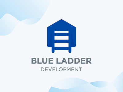 Blue Ladder branding home house icon identity lader logo mark minimalist monogram symbol