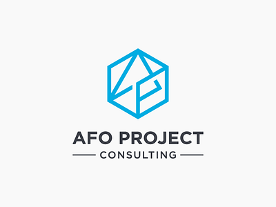 AFO consulting logo hexagon identity initials letter lettermark logo logotype mark minimalist monogram symbol