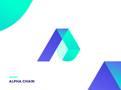 Alpha Chain abstract app art brand branding icon identity initials logo logotype monogram symbol