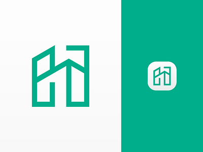 H Building branding building homepage house identity initials logo logotype mark minimalist monogram realestate logo symbol