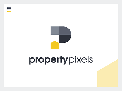 propertypixels brand branding home house identity initials lettermark logo minimalist monogram p pixel symbol