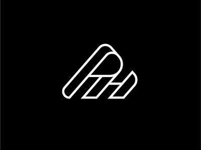 Powder Heart brand identity illustration initials letter lettermark logo logotype minimalist monogram symbol