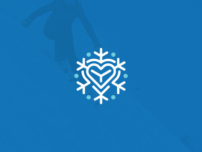 Snow Heart logo health heart icon identity logo logo design love minimal snow snowflake sport symbol