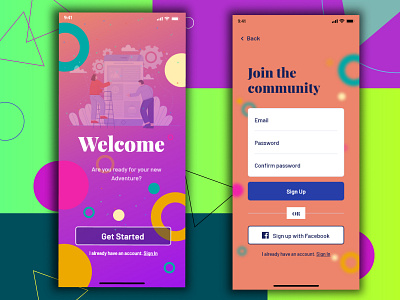 App UI - Sign Up app design app sign up page app signup app ui app ui design design graphic design illustration illustrator mobile app purchase app shopping app sign in sign up signup signup page ui uidesign ux xd