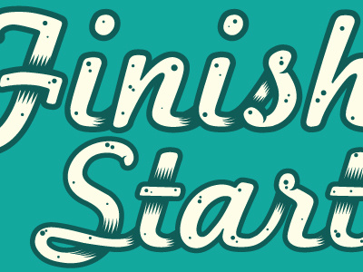 Finish - Start detail illustration illustrator linework typography vector