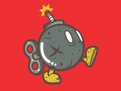 Mr. Bob bob omb bomb illustration illustrator mario vector