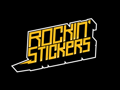 Rockin' Sticker Logo - Final handlettering illustrator logo stickers typography vector