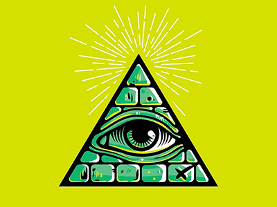 All Seeing - WIP eye illuminati illustration illustrator pyramid rays vector