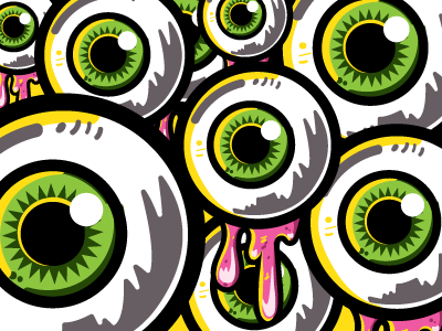 Average Toybox - Eyeball drip eyeball green icon illustration illustrator original