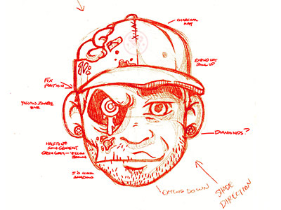 Zombie Trae - Demo Cover WIP choreography dance hip hop illustration illustrator original pencil zombie