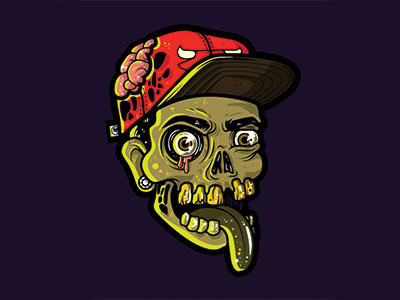 Zombie Trae - Color WIP bulls illustration illustrator portrait vector walker zed zombie