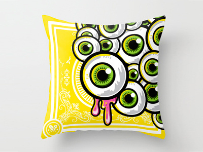 Watching You - Pillow eyeball illustration illustrator pillow product design vector