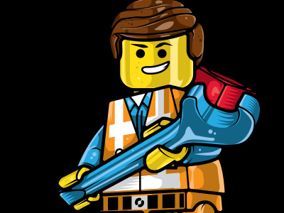 Everything is Awesome - Emmet WIP awesome emmet illustration illustrator lego movie vector wip