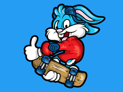 Tiny Toons - Buster 90s cartoons illustration illustrator skateboard sports tiny toons