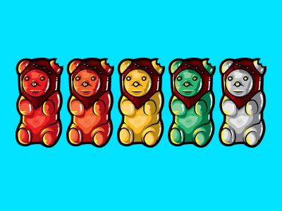 Ewok Gummy Bears candy ewok gummy bear illustration illustrator sweets vector