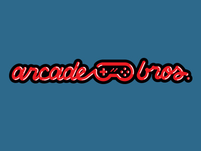 Arcade Bros. - Logo 3 controller handlettering illustration illustrator vector video games