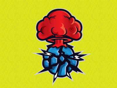 Obliterated destroyed explosion illustration illustrator mushroom cloud obliterated planet space vector