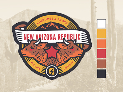 New Arizona Republic Costumes & Props: Patch arizona fallout illustration illustrator patch phoenix vector video games