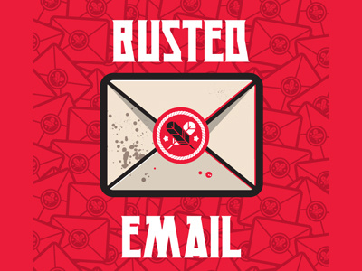 Busted Email email envelope illustration illustrator vector