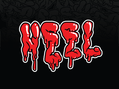 Heel blood drip illustration illustrator red type typography vector