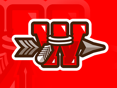 Warriors "W" arrow feather illustration illustrator letter type typography vector w