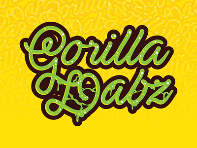 Gorilla Dabz 420 dabs handlettering illustration illustrator marijuana prop 215 script type typography vector