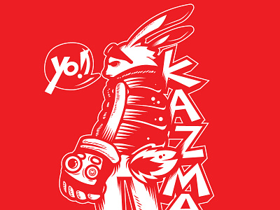 King Kazma anime badass illustration illustrator kazma rabbit summer wars tbt vector