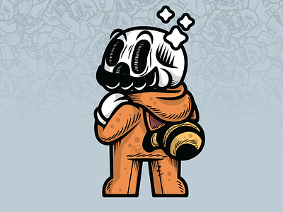 Game Over! – Tanooki Mario fanart illustration vector illustrator mario skull tanooki tanuki video games