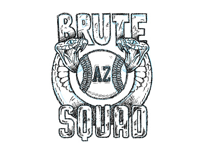 Brute Squad - Logo Sketch arizona baseball illustration illustrator pencil phoenix sketch snake