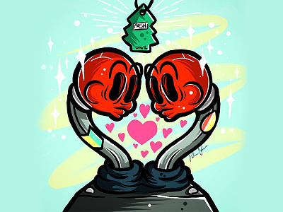 Gearhead Valentine gearhead illustration illustrator ipad art manual shifting petrolhead shift knob