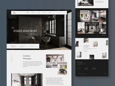LSP design studio. aesthetic architecture branding clean design flat interior studio typography ui ux web webdesign