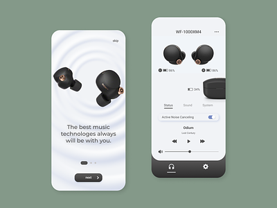 Redesign for Sony Headphones app. android android app app application branding design flat headphones ios ios app mobile mobile app mobile app design redesign sony ui user interface ux