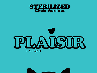 Plasir cats food design graphic design vector