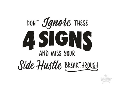 Don't Ignore These 4 Signs Podcast Episode Art Lettering art design drawing hand lettering handdrawn illustration lettering podcast procreate typography