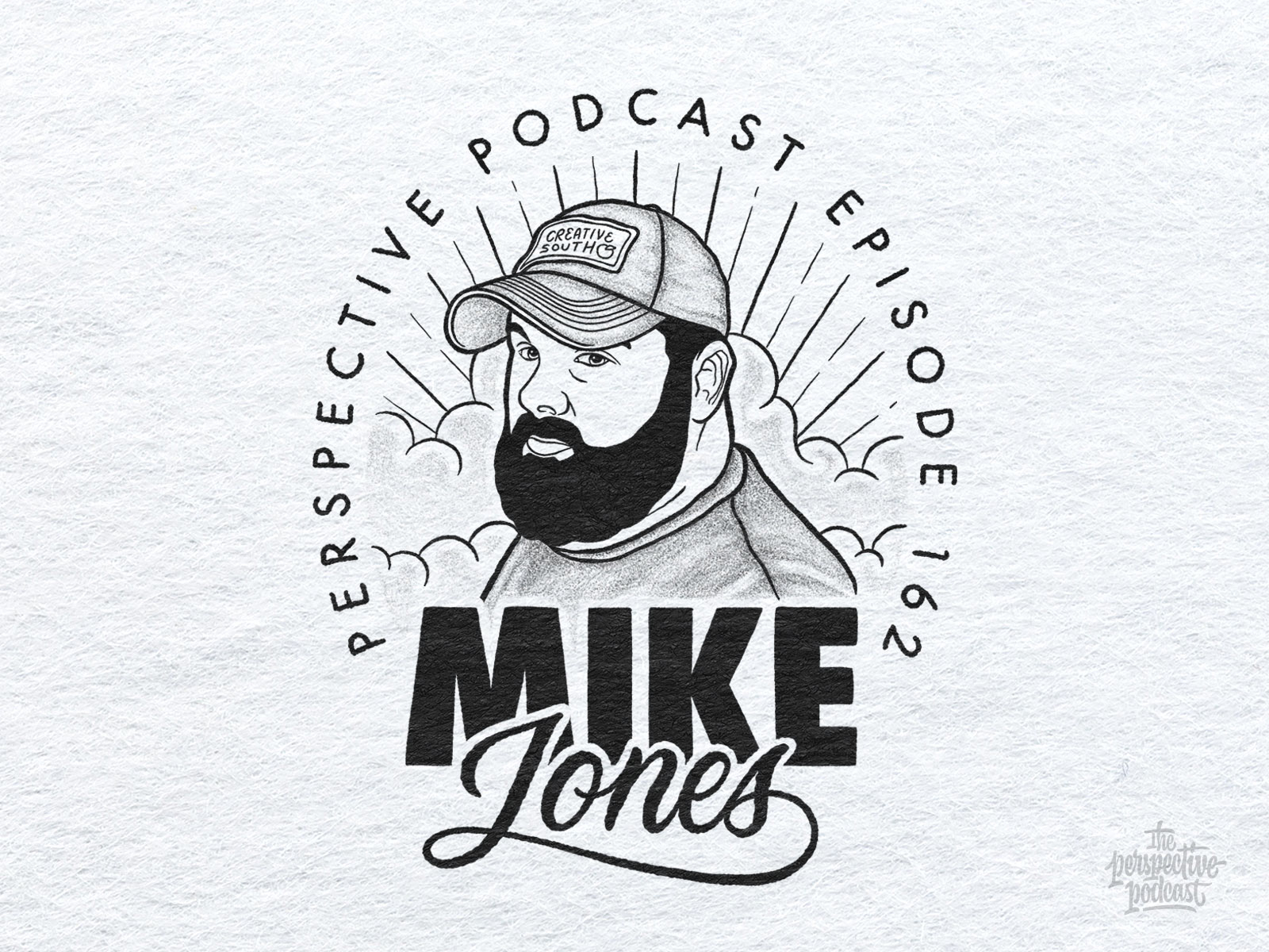 Mike Jones of Creative South Portrait Illustration Podcast Art art design hand lettering handdrawn illustration lettering podcast portrait illustration procreate typography