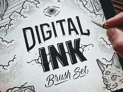 FREE Digital Ink Procreate Brushes branding hand lettering handdrawn handlettering illustration illustrator lettering logo procreate procreate art procreateapp typography