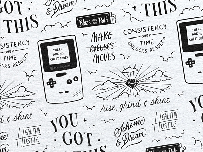 Flex Your Flavor Flash Sheet | Lettering & Illustration