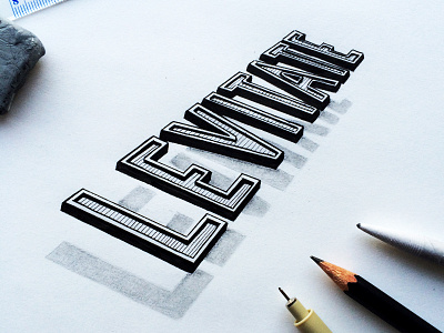 LEVITATE handdrawn handlettering lettering typography