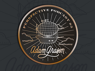 Adam Grason Enamel Pin Mockup art design hand lettering illustration lettering podcast procreate