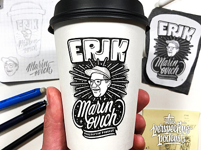 Erik Marinovich Coffee Cup Art