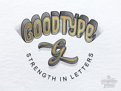 Goodtype Gold Foil Lettering & Illustration Logo art design hand lettering handdrawn illustration lettering logo podcast procreate typography