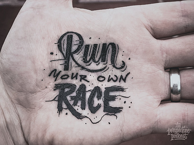 HAND Lettering - Run Your Own Race art design drawing hand lettering handdrawn illustration lettering podcast procreate typography