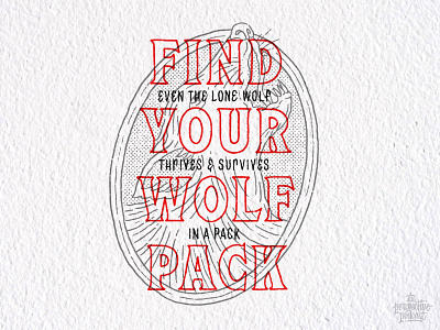 Find Your Wolf Pack art design drawing hand lettering handdrawn illustration lettering podcast procreate typography