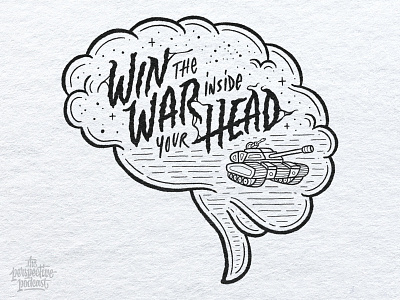 Win the War Inside Your Head art design hand lettering handdrawn illustration lettering podcast procreate typography