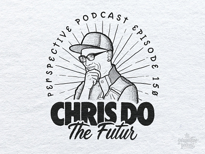 Chris Do of The Futur Portrait Illustration Podcast Art art branding design digital art hand lettering handdrawn illustration lettering podcast procreate typography