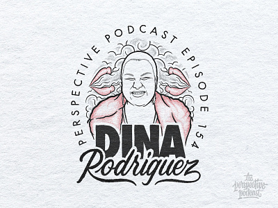 Dina Rodriguez of LetterShoppe Portrait Illustration Podcast Art art design drawing hand lettering handdrawn illustration lettering podcast procreate typography